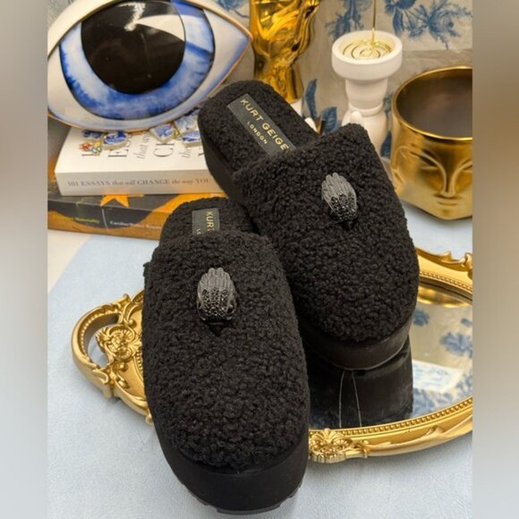 🆕 KURT GEIGER LONDON 🧿 NWOB Kensington Pump Faux-Shearling Slippers, Sz 37 US7 - Picture 6 of 13